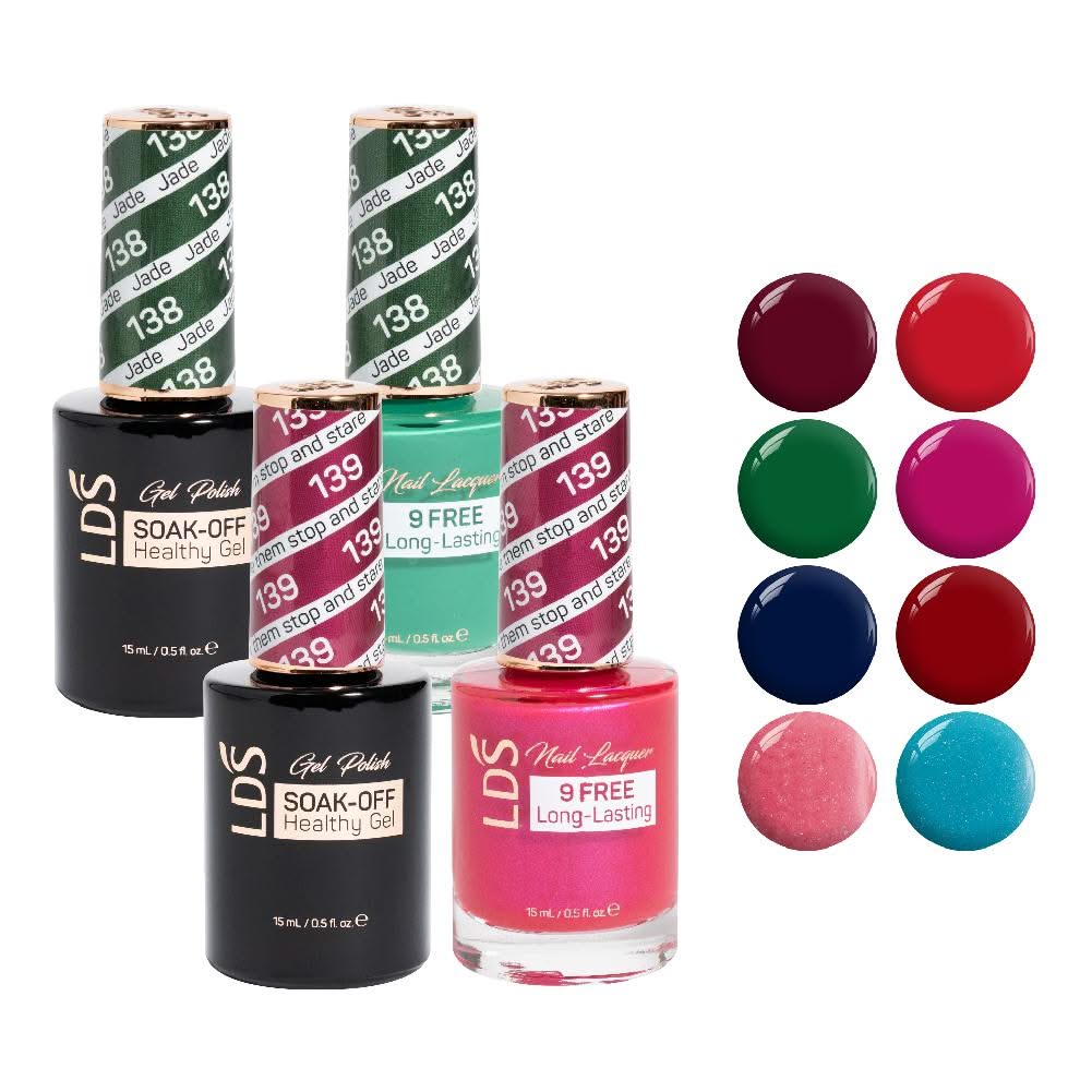 LDS Gel Lacquer Christmas Collection: 13, 137, 138, 139, 140, 141, 144, 145 - DTK Nail Supply