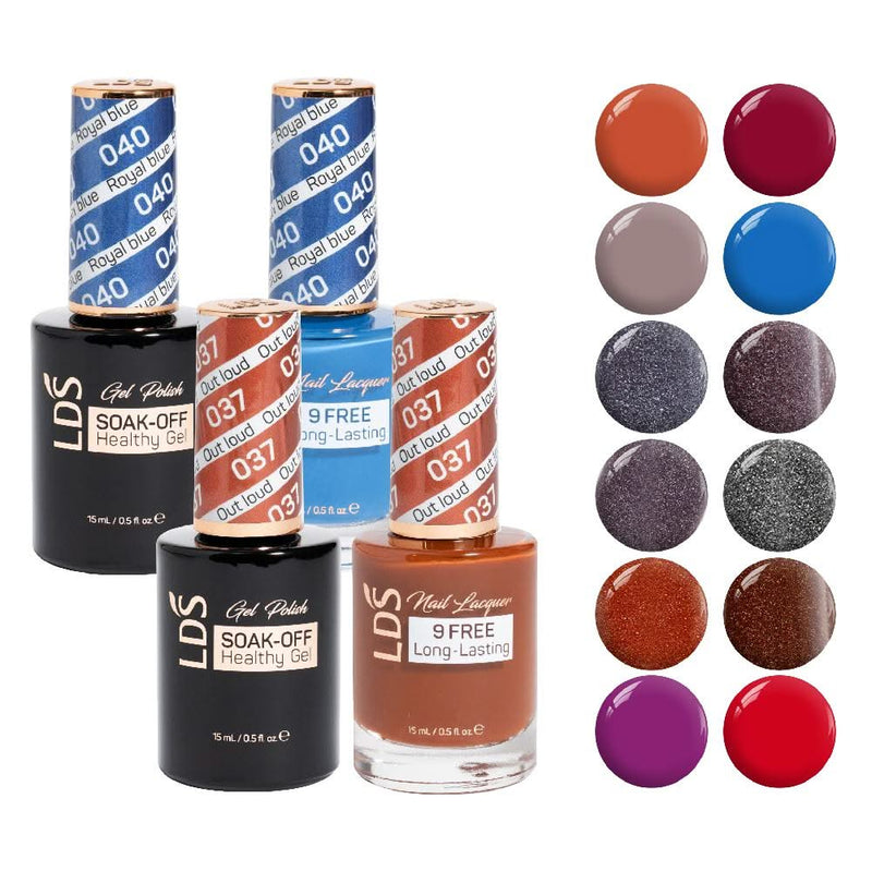 LDS Gel Lacquer Fall Collection: 037, 038, 039, 040, 041, 042, 043, 044, 045, 046, 047, 048 - DTK Nail Supply