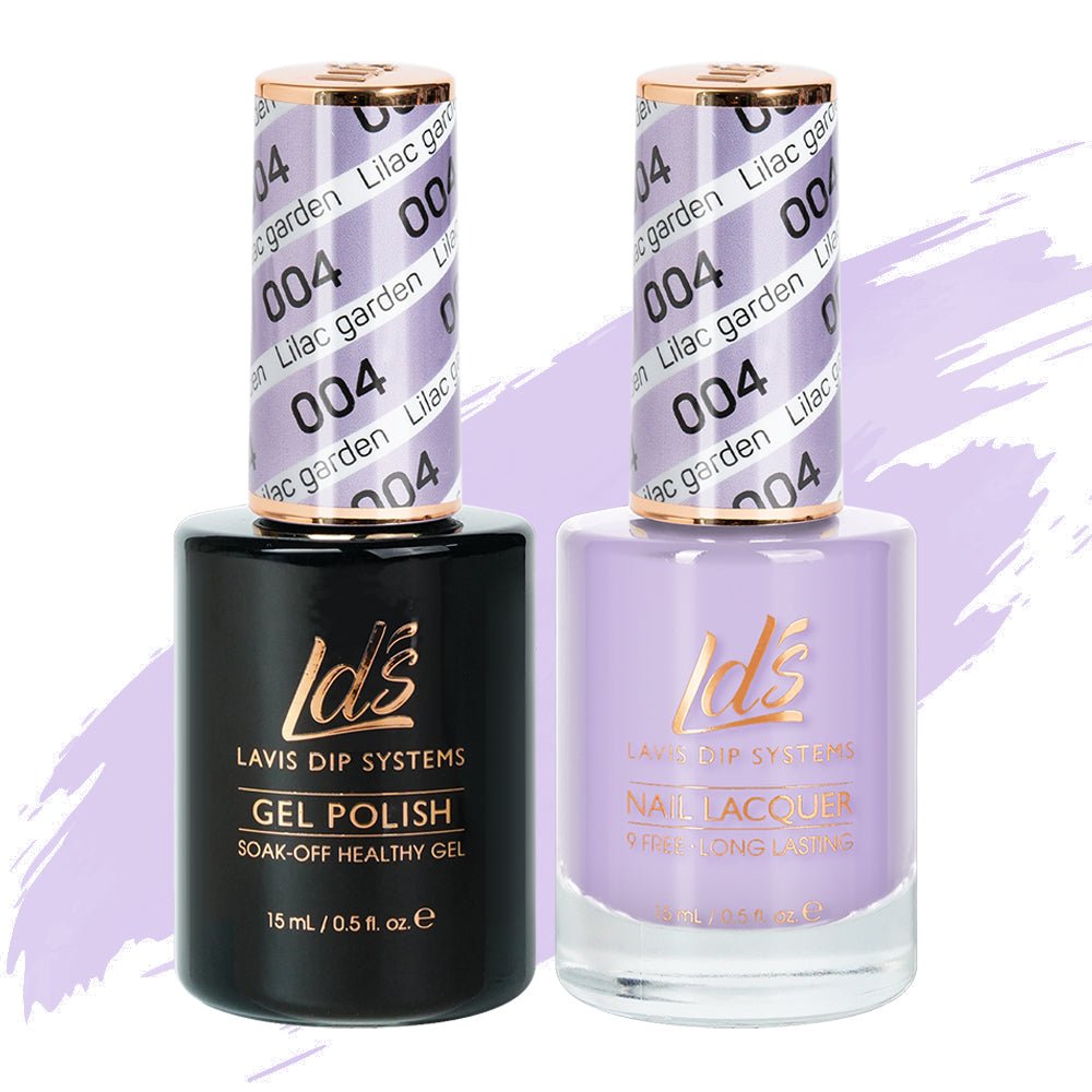 LDS Gel Nail Polish Duo - 004 Lilac Garden - DTK Nail Supply