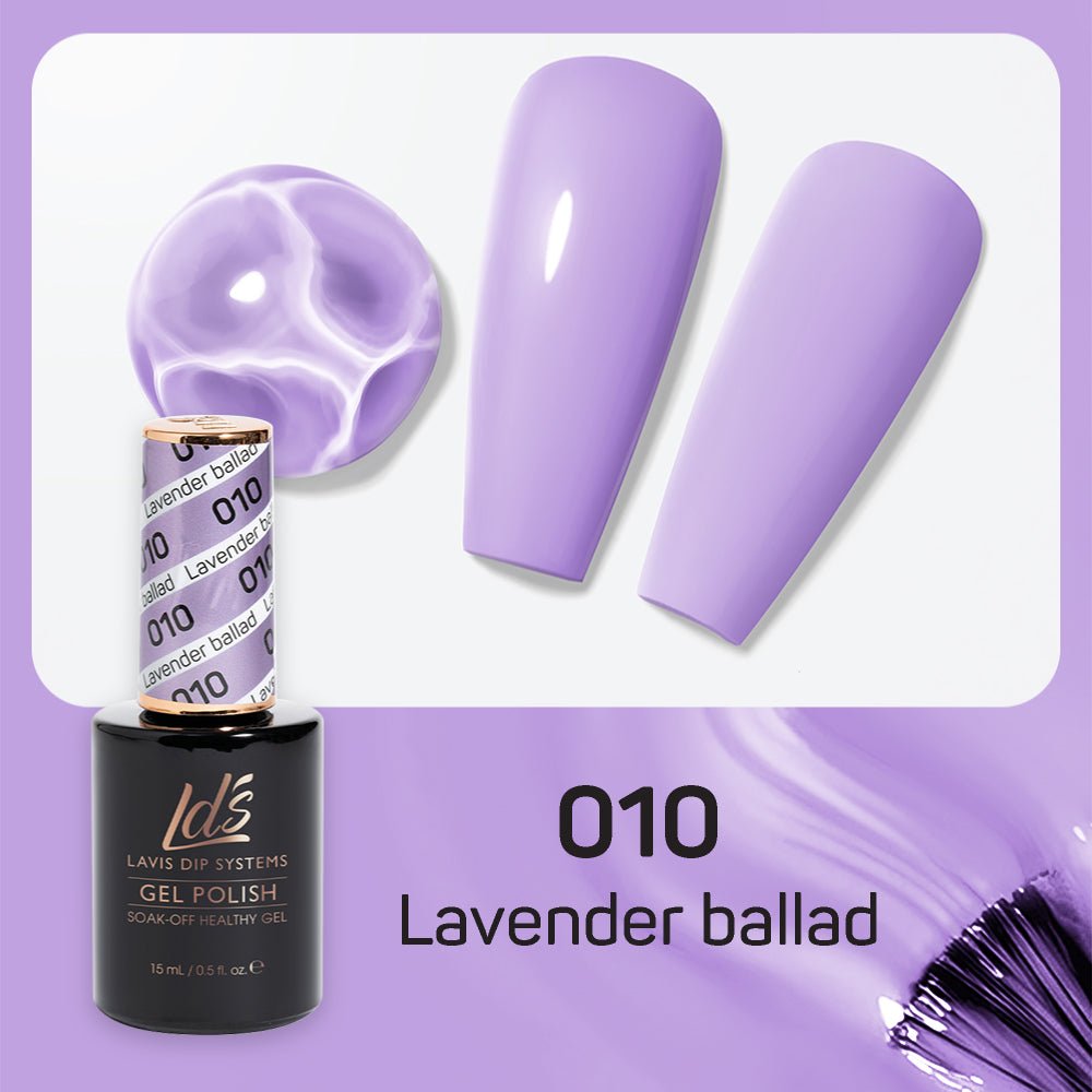 LDS Gel Nail Polish Duo - 010 Lavender Ballad - DTK Nail Supply