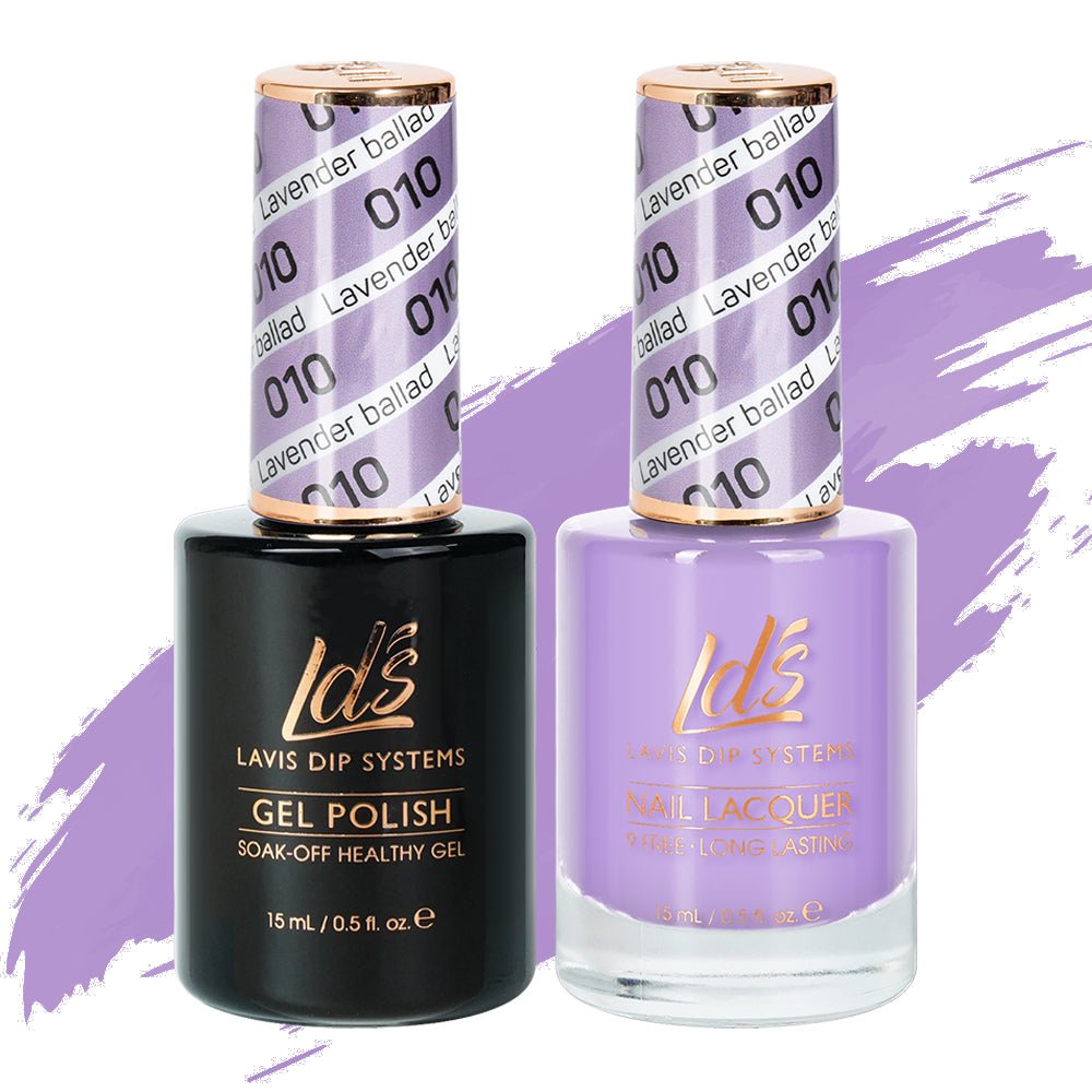 LDS Gel Nail Polish Duo - 010 Lavender Ballad - DTK Nail Supply