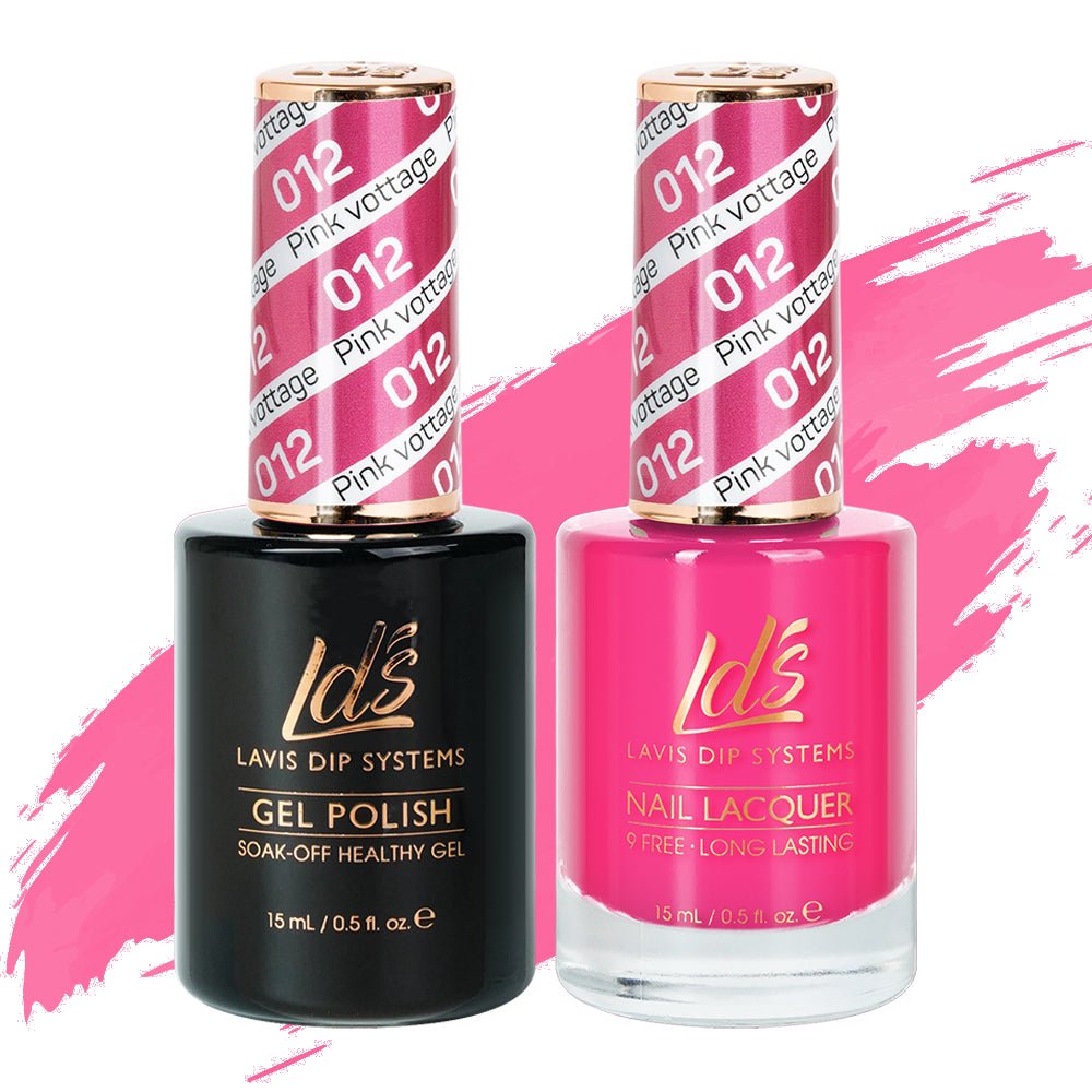 LDS Gel Nail Polish Duo - 012 Pink Vottage - DTK Nail Supply