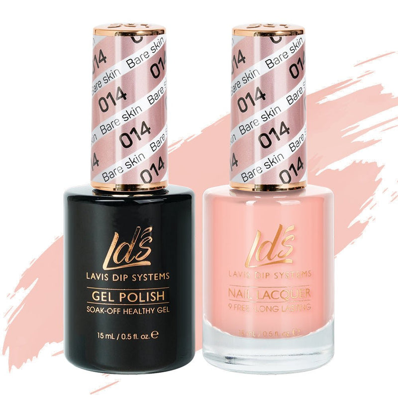 LDS Gel Nail Polish Duo - 014 Bare Skin - DTK Nail Supply