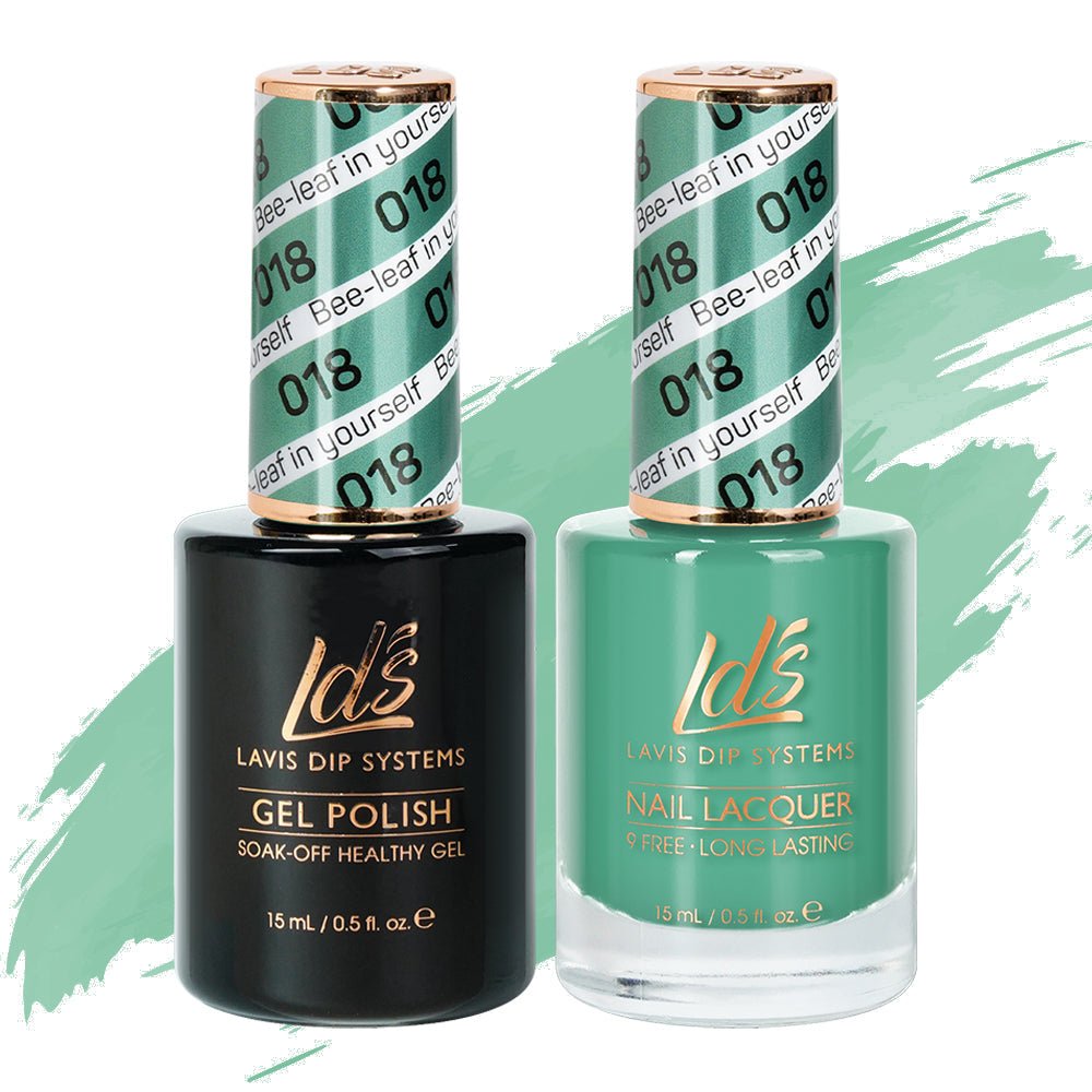 LDS Gel Nail Polish Duo - 018 Bee - Leaf In Yourself - DTK Nail Supply