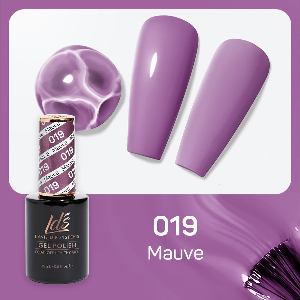 LDS Gel Nail Polish Duo - 019 Mauve - DTK Nail Supply