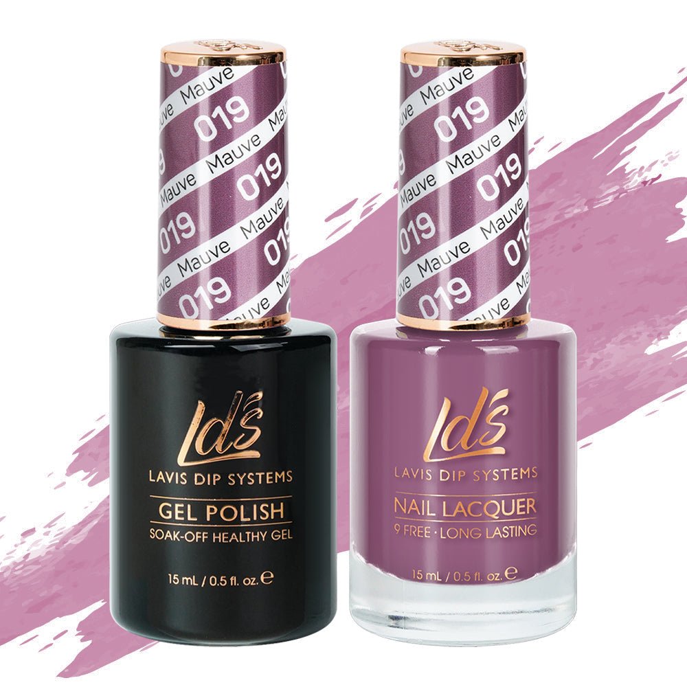 LDS Gel Nail Polish Duo - 019 Mauve - DTK Nail Supply