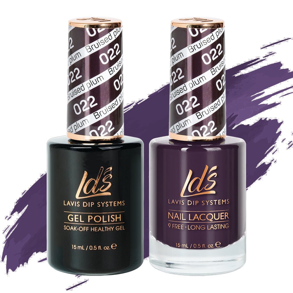 LDS Gel Nail Polish Duo - 022 Bruised Plum - DTK Nail Supply