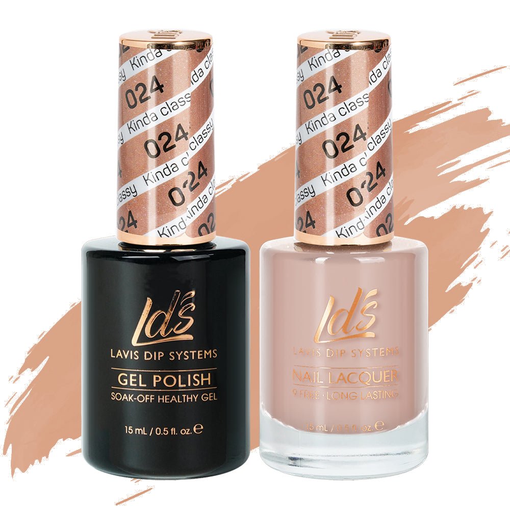 LDS Gel Nail Polish Duo - 024 Kinda Classy - DTK Nail Supply