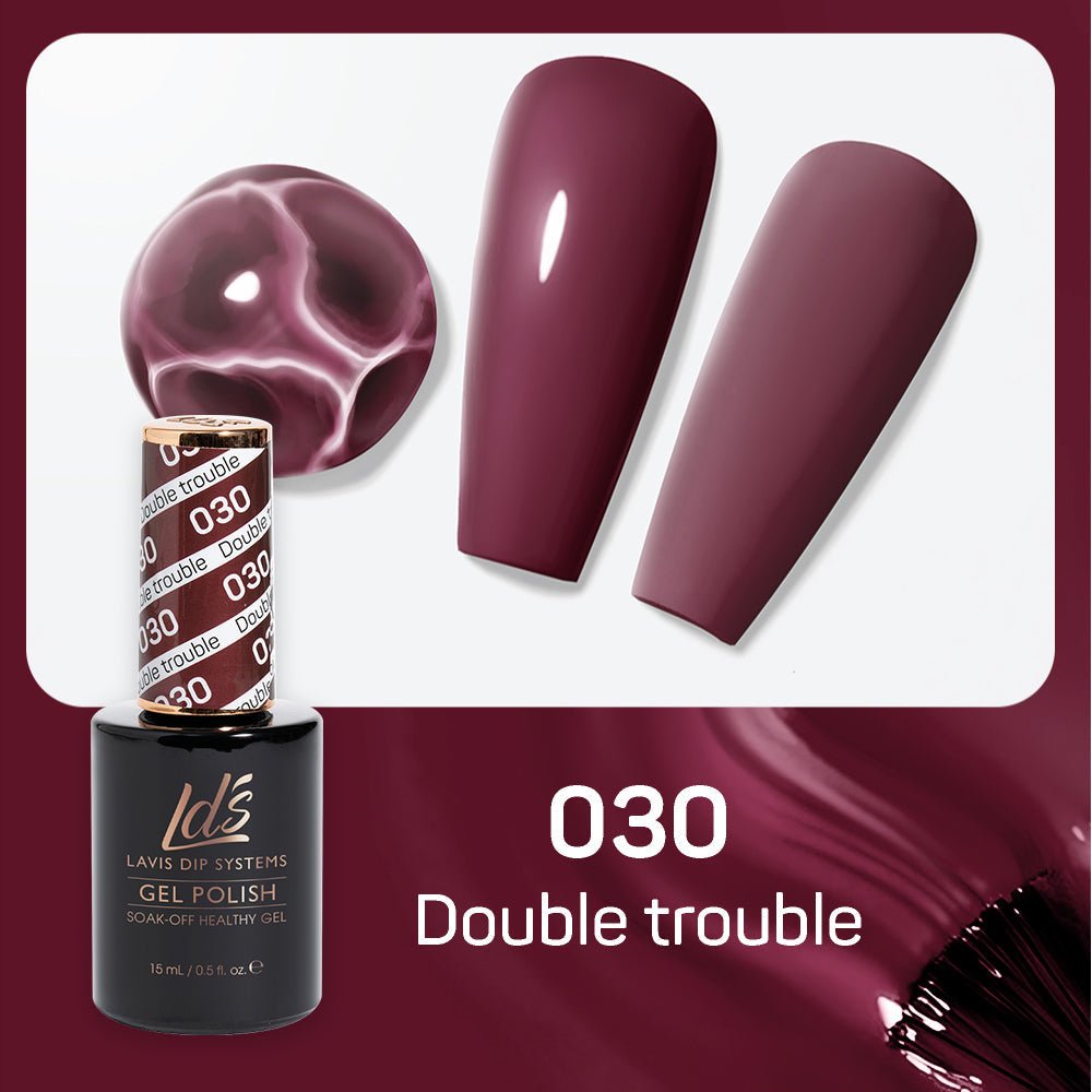 LDS Gel Nail Polish Duo - 030 Double Trouble - DTK Nail Supply
