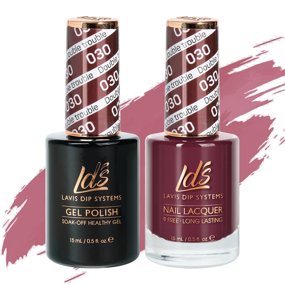 LDS Gel Nail Polish Duo - 030 Double Trouble - DTK Nail Supply