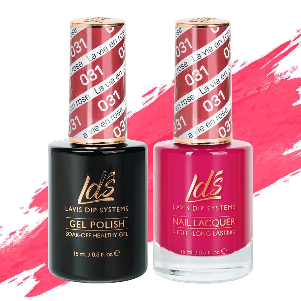 LDS Gel Nail Polish Duo - 031 La Vie En Rose - DTK Nail Supply