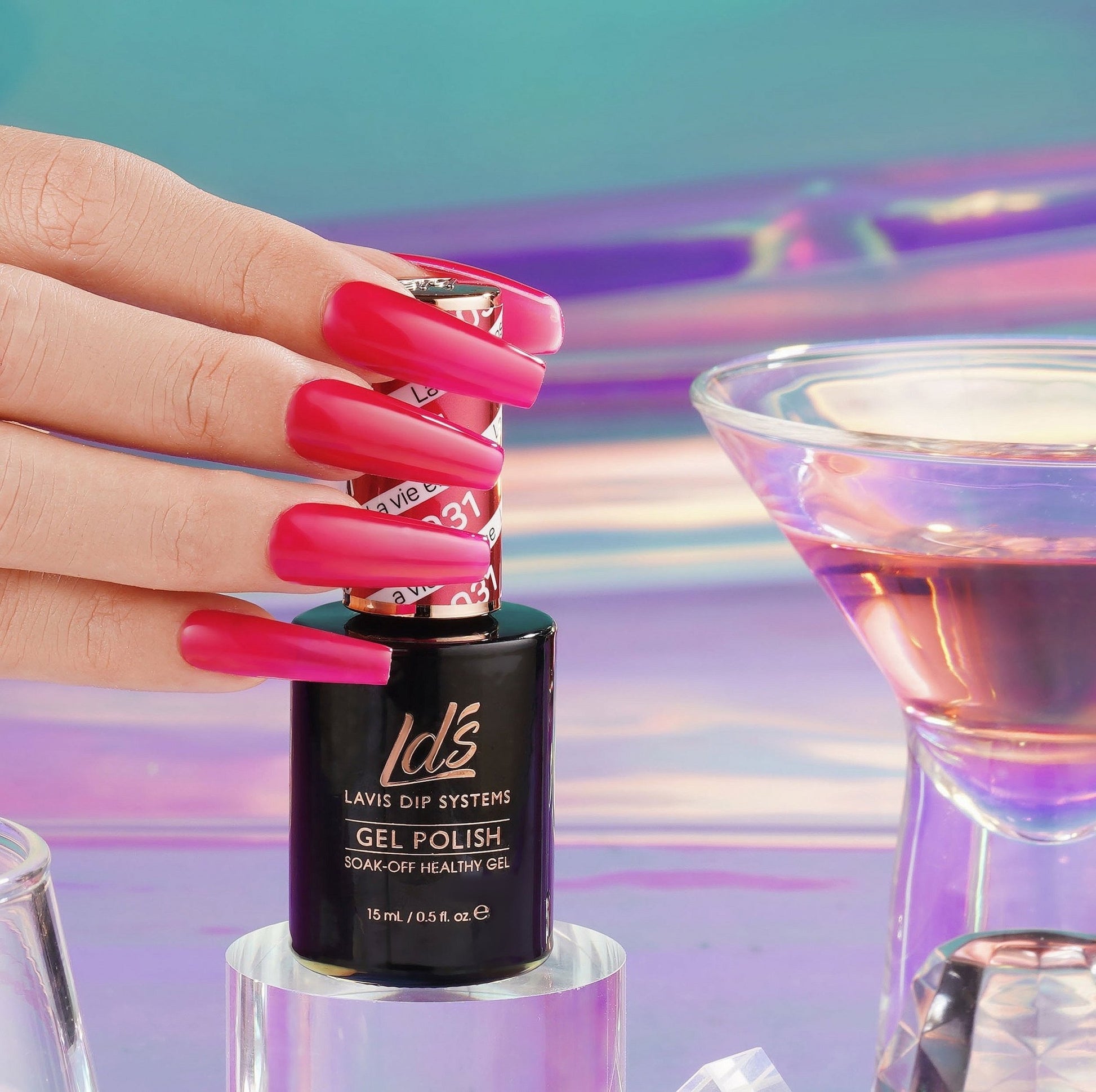 LDS Gel Nail Polish Duo - 031 La Vie En Rose - DTK Nail Supply