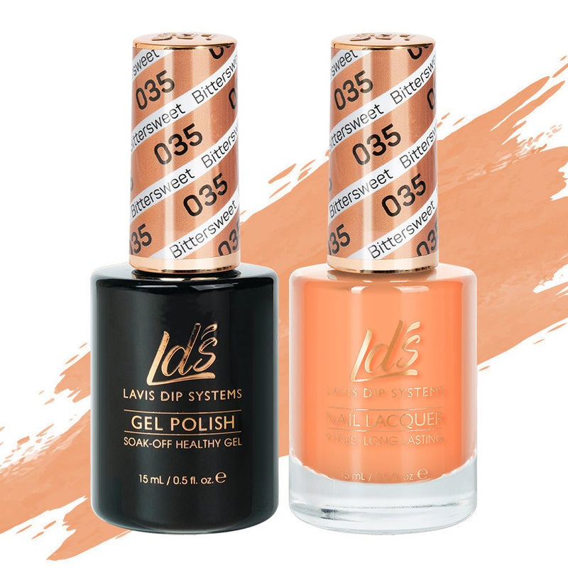 LDS Gel Nail Polish Duo - 035 Bittersweet - DTK Nail Supply