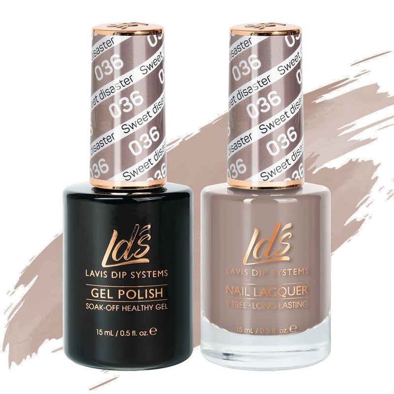 LDS Gel Nail Polish Duo - 036 Sweet Disaster - DTK Nail Supply