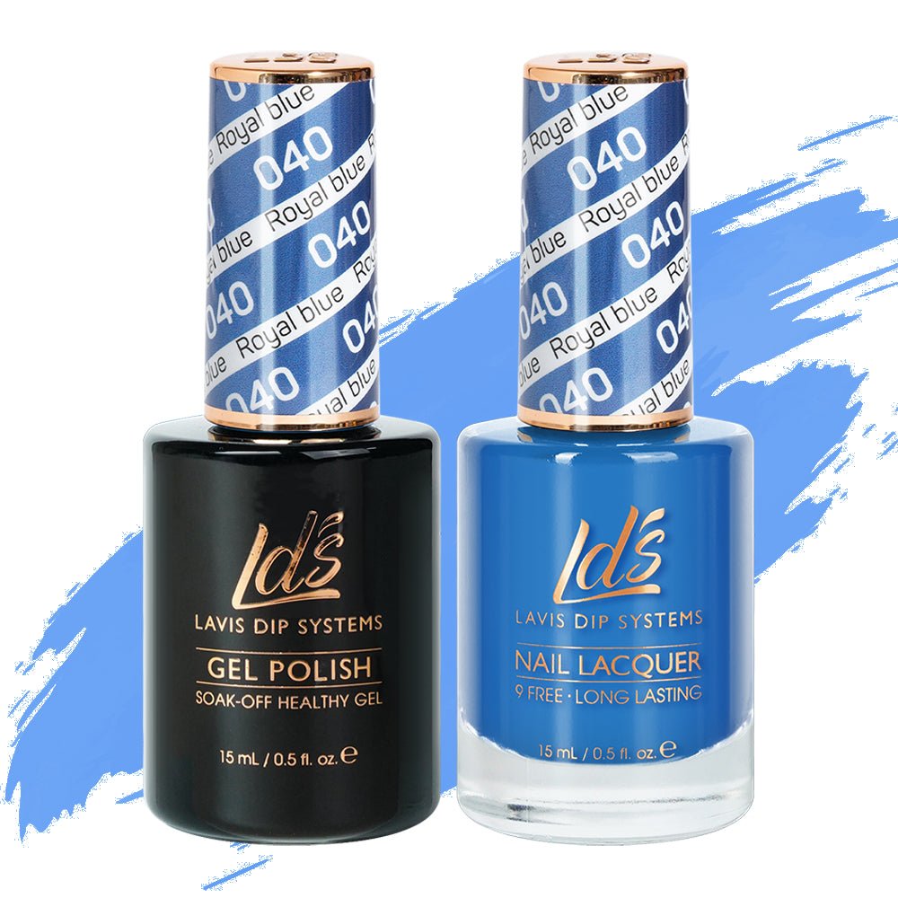 LDS Gel Nail Polish Duo - 040 Royal Blue - DTK Nail Supply
