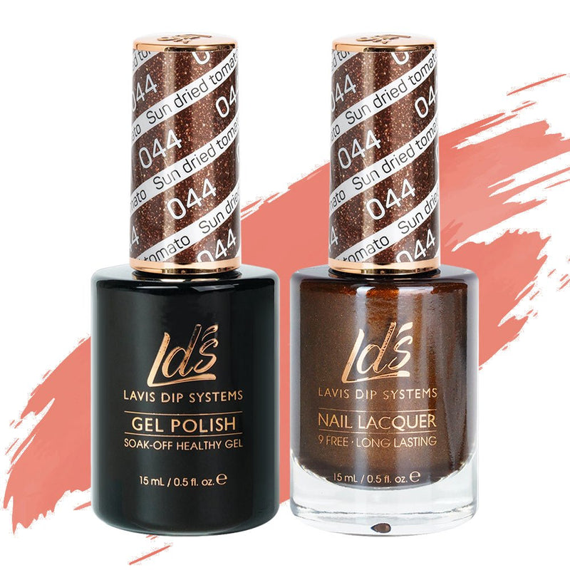 LDS Gel Nail Polish Duo - 044 Sun Dried Tomato - DTK Nail Supply