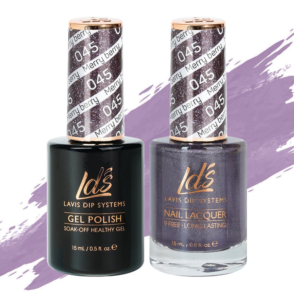 LDS Gel Nail Polish Duo - 045 Merry Berry - DTK Nail Supply