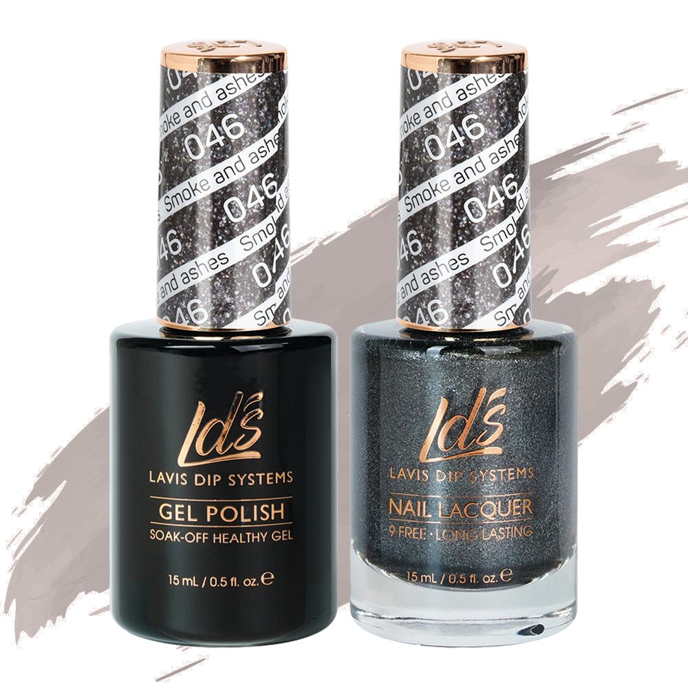 LDS Gel Nail Polish Duo - 046 Smoke And Ashes - DTK Nail Supply