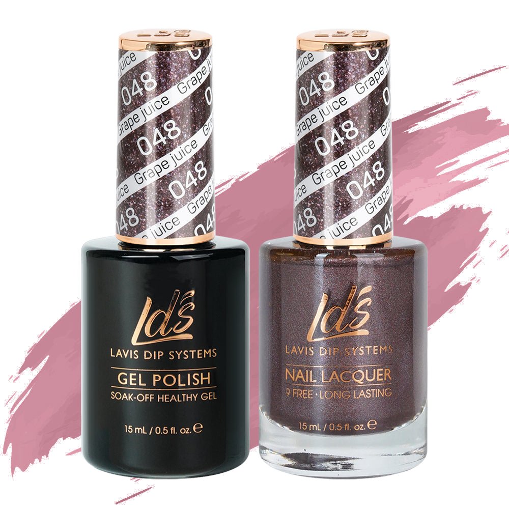 LDS Gel Nail Polish Duo - 048 Grape Juice - DTK Nail Supply