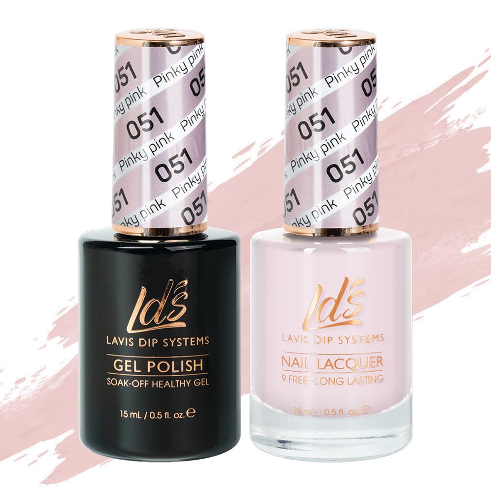 LDS Gel Nail Polish Duo - 051 Pinky Pink - DTK Nail Supply