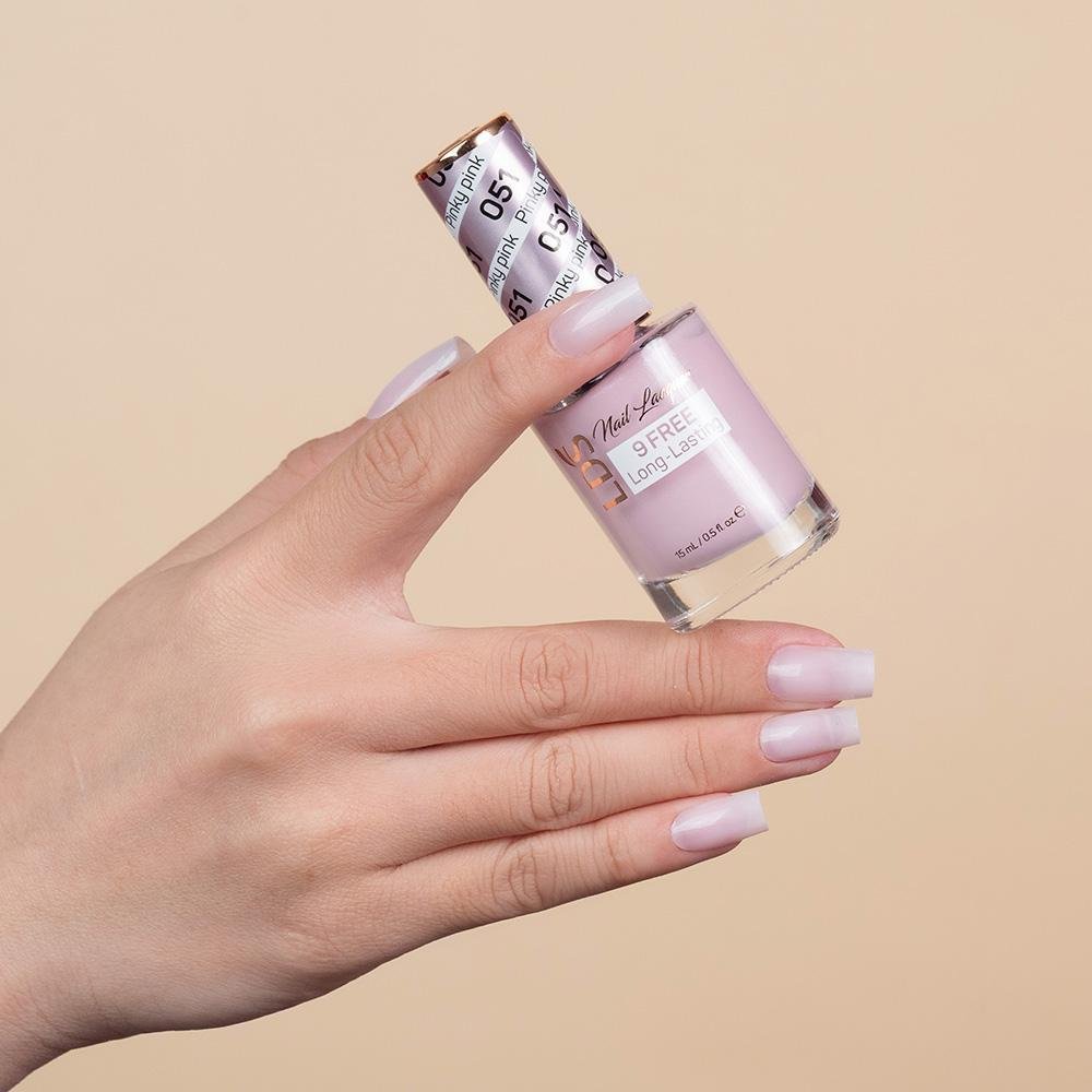 LDS Gel Nail Polish Duo - 051 Pinky Pink - DTK Nail Supply