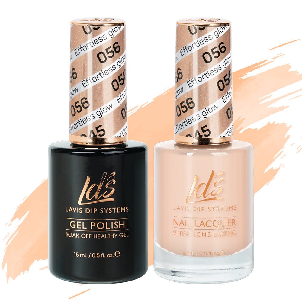 LDS Gel Nail Polish Duo - 056 Effortless Glow - DTK Nail Supply