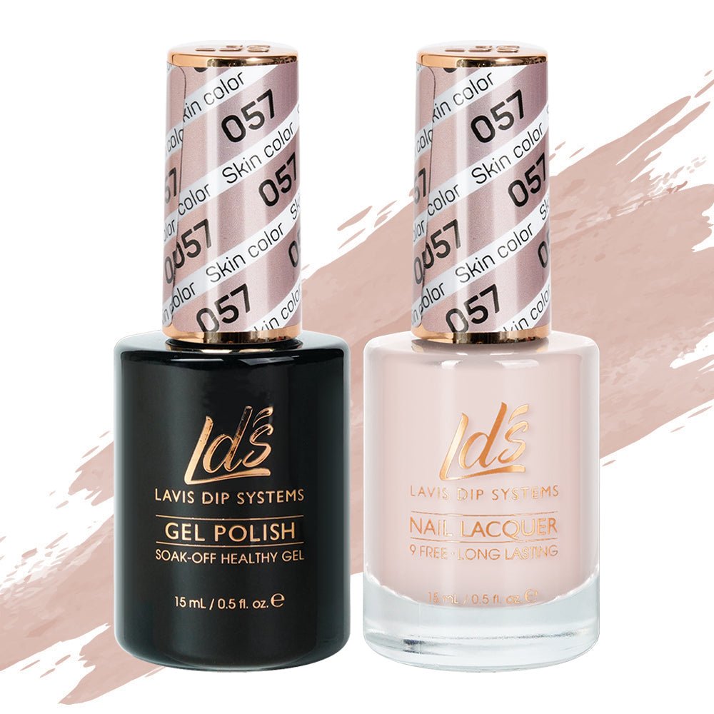 LDS Gel Nail Polish Duo - 057 Skin Color - DTK Nail Supply