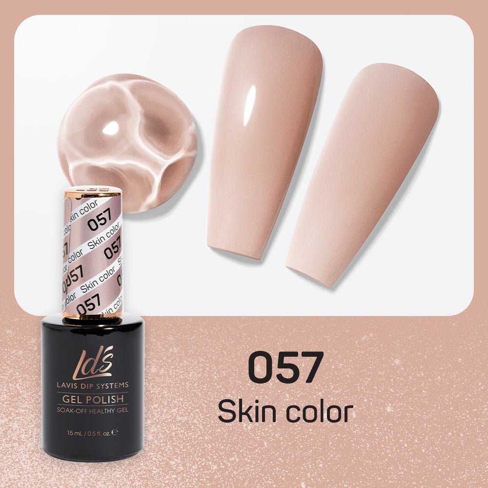 LDS Gel Nail Polish Duo - 057 Skin Color - DTK Nail Supply