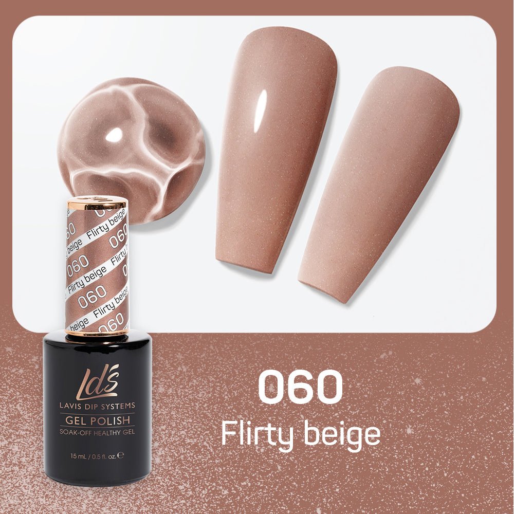 LDS Gel Nail Polish Duo - 060 Flirty Beige - DTK Nail Supply