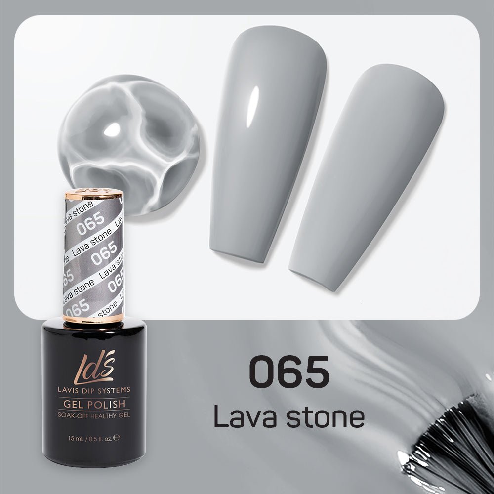 LDS Gel Nail Polish Duo - 065 Lava Stone - DTK Nail Supply