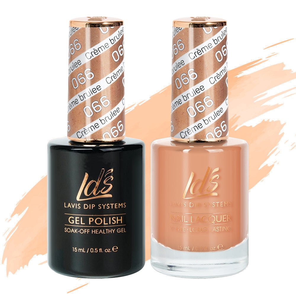 LDS Gel Nail Polish Duo - 066 Crème Brulee - DTK Nail Supply