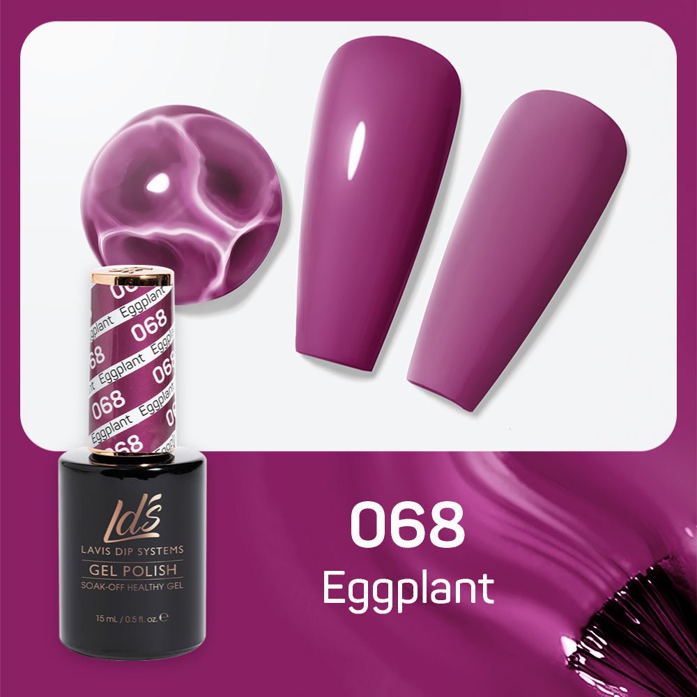 LDS Gel Nail Polish Duo - 068 Eggplant - DTK Nail Supply