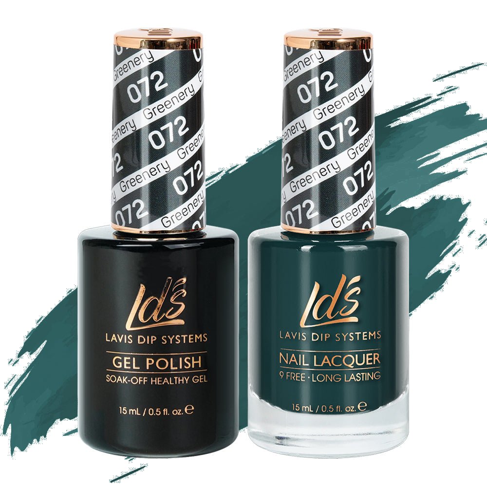 LDS Gel Nail Polish Duo - 072 Greenery - DTK Nail Supply