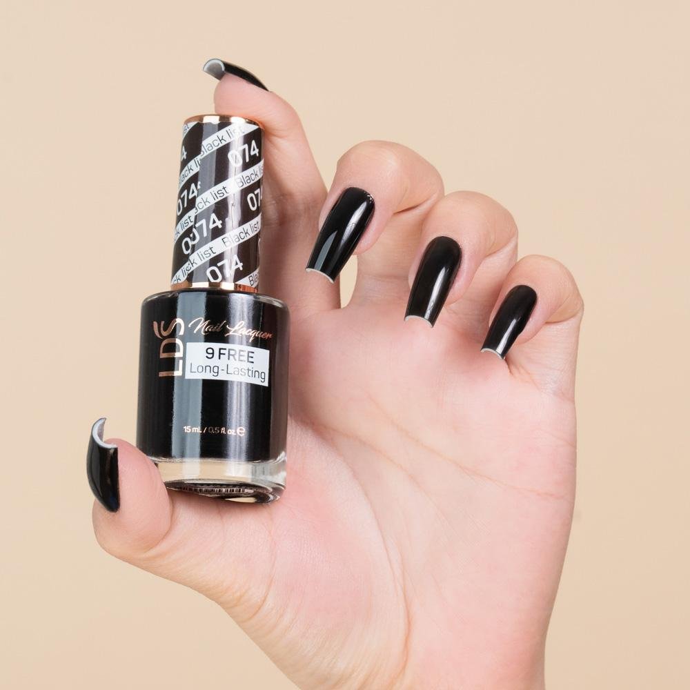 LDS Gel Nail Polish Duo - 074 Black List - DTK Nail Supply