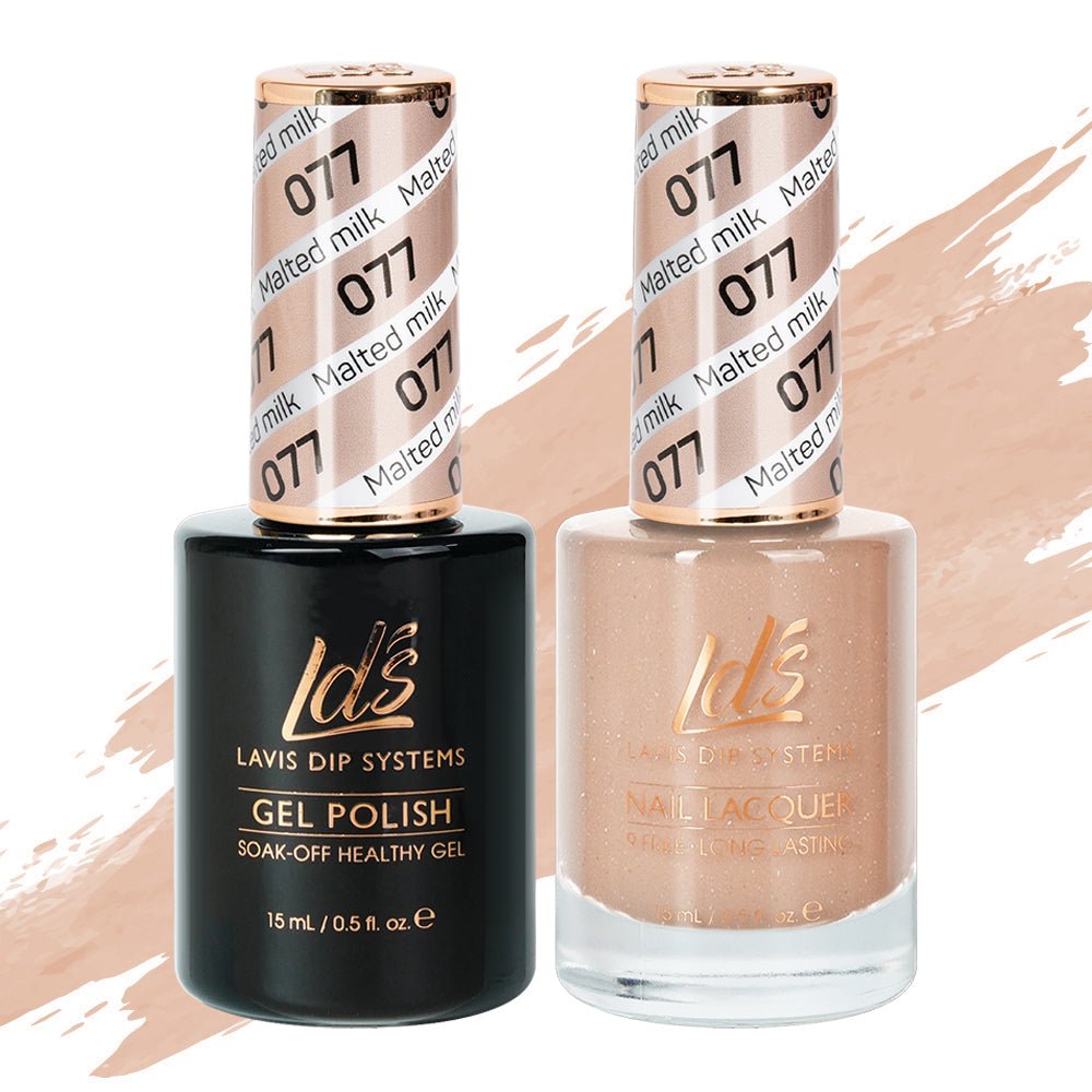 LDS Gel Nail Polish Duo - 077 Malted Milk - DTK Nail Supply