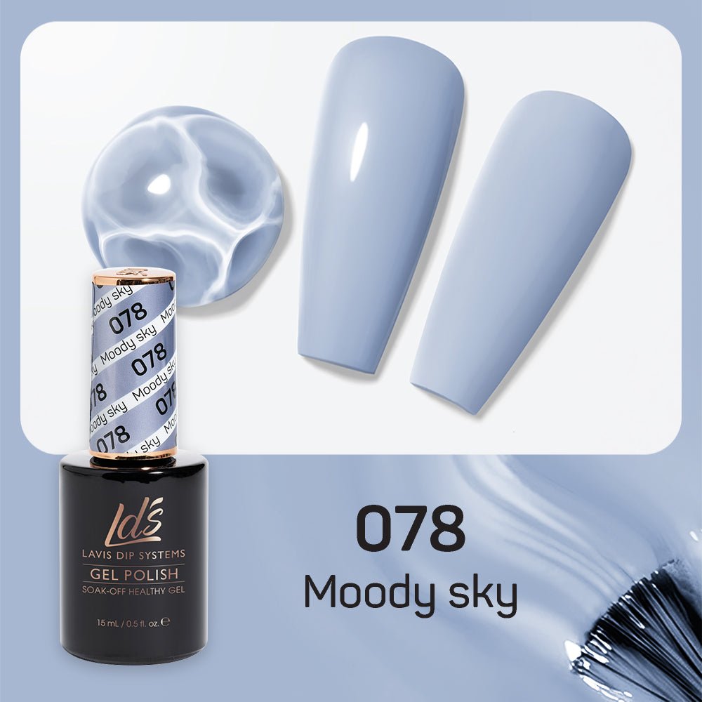LDS Gel Nail Polish Duo - 078 Moody Sky - DTK Nail Supply