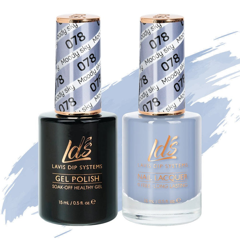LDS Gel Nail Polish Duo - 078 Moody Sky - DTK Nail Supply
