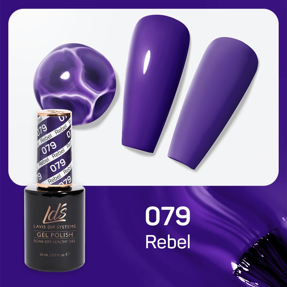 LDS Gel Nail Polish Duo - 079 Rebel - DTK Nail Supply