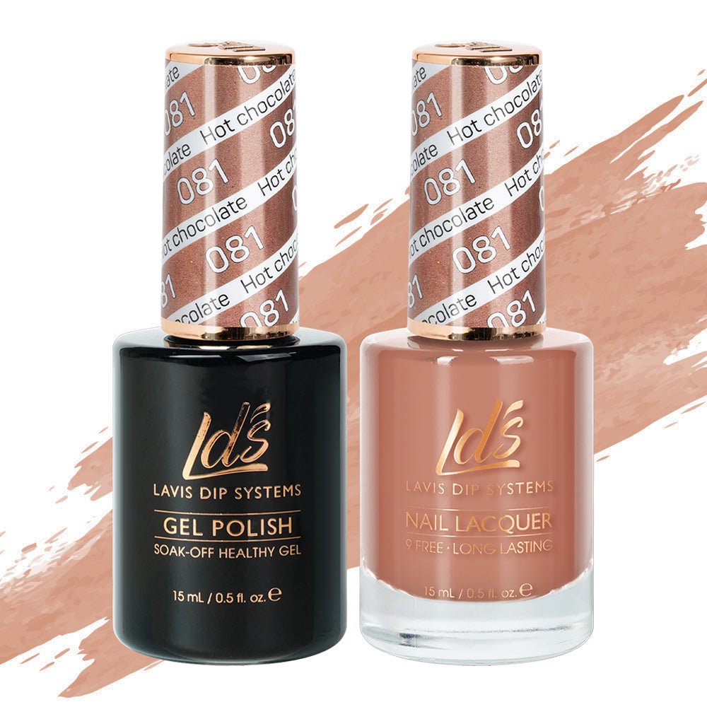 LDS Gel Nail Polish Duo - 081 Hot Chocolate - DTK Nail Supply