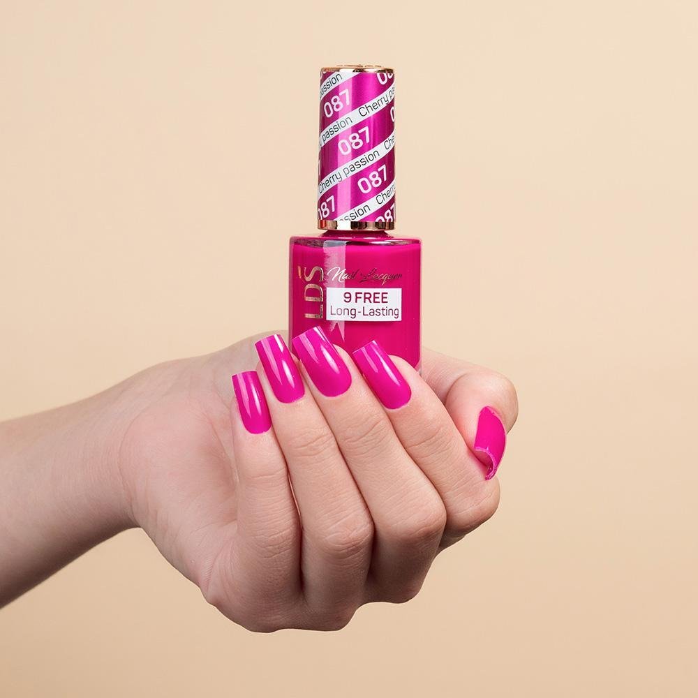 LDS Gel Nail Polish Duo - 087 Cherry Passion - DTK Nail Supply