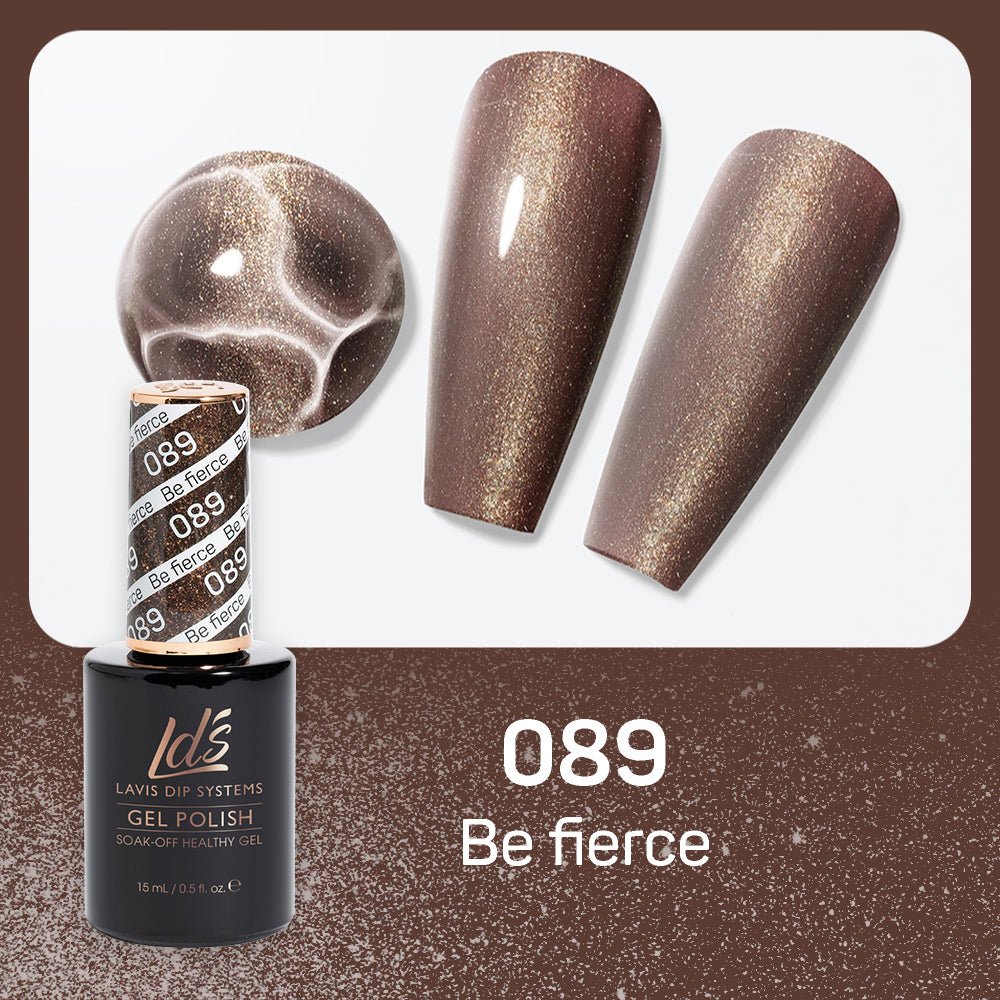 LDS Gel Nail Polish Duo - 089 Be Fierce - DTK Nail Supply