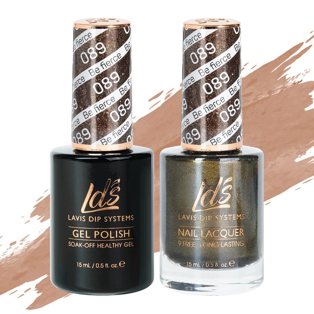 LDS Gel Nail Polish Duo - 089 Be Fierce - DTK Nail Supply