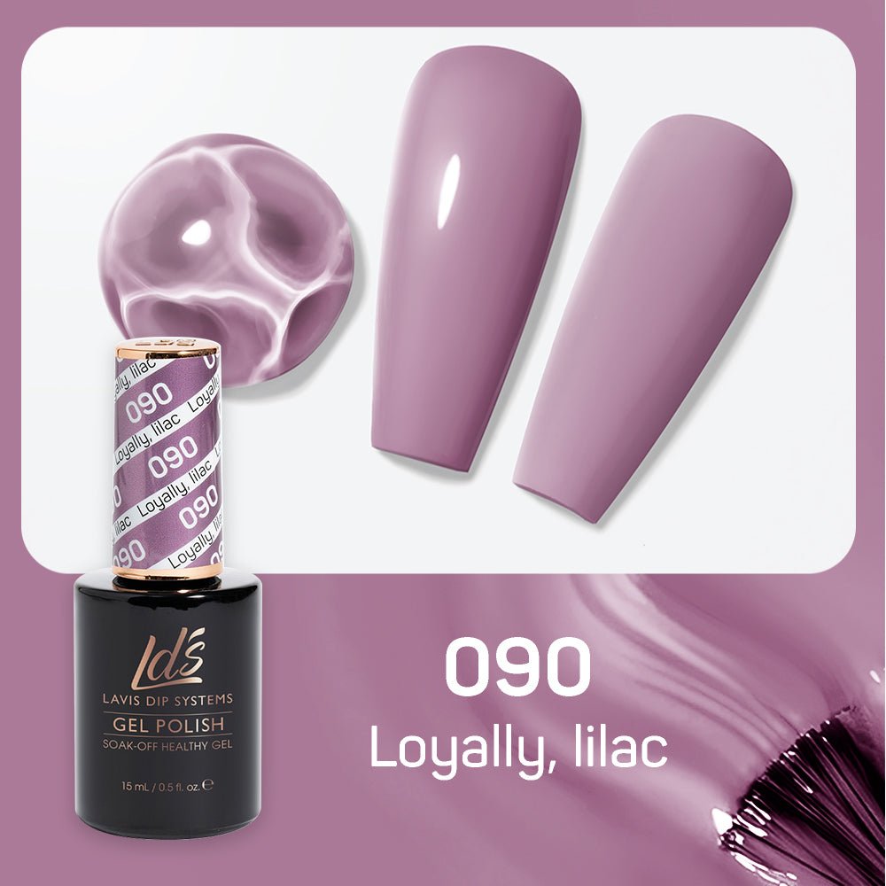 LDS Gel Nail Polish Duo - 090 Loyally, Lilac - DTK Nail Supply