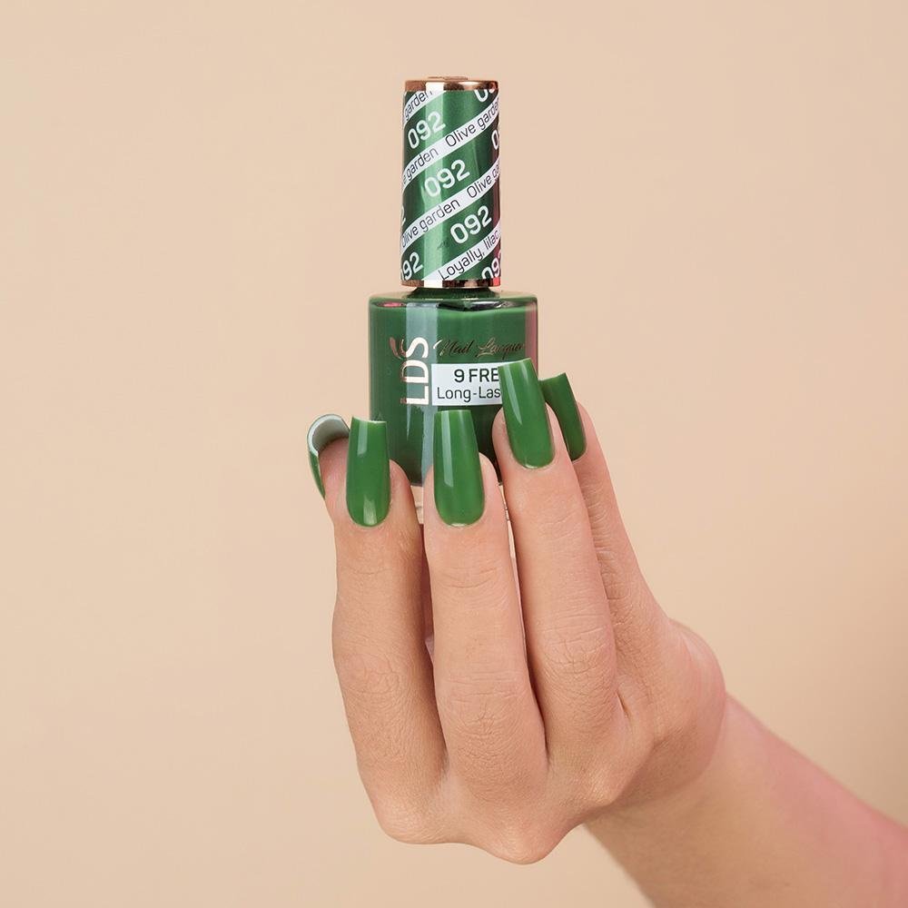 LDS Gel Nail Polish Duo - 092 Olive Garden - DTK Nail Supply