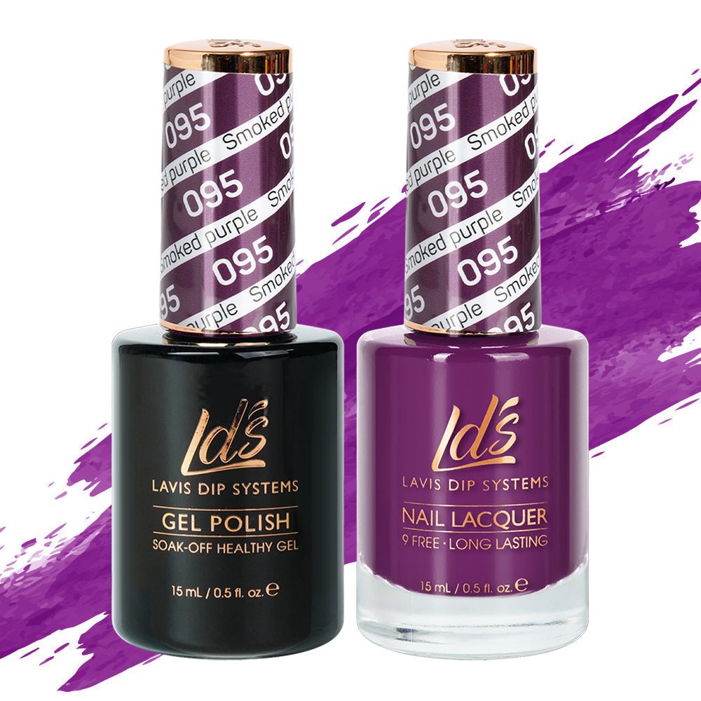 LDS Gel Nail Polish Duo - 095 Smoked Purple - DTK Nail Supply