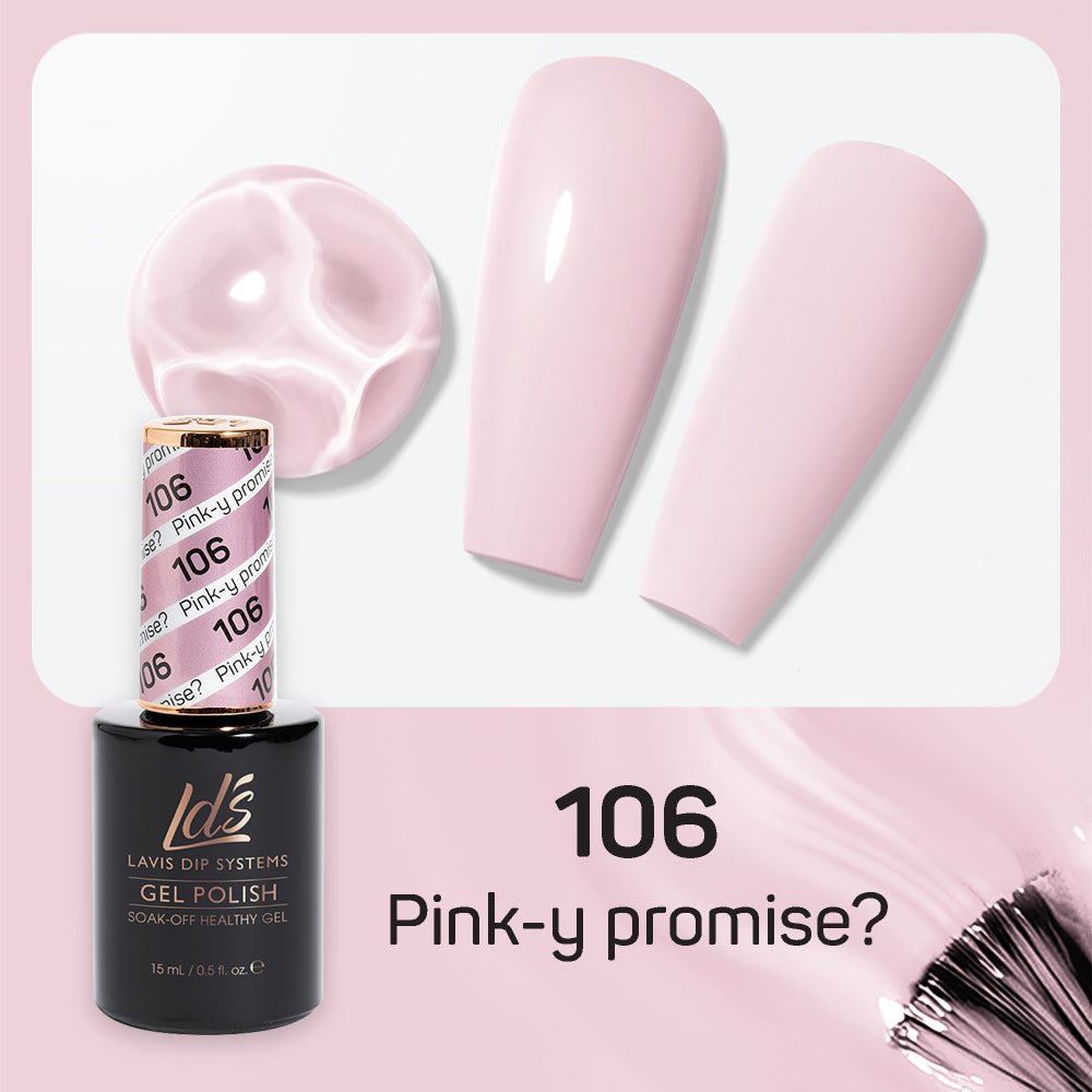 LDS Gel Nail Polish Duo - 106 Pink - Y Promise? - DTK Nail Supply