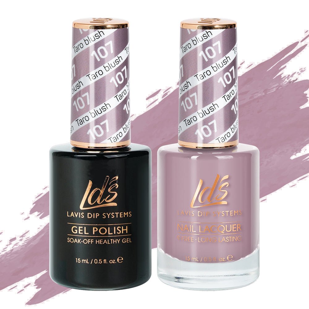 LDS Gel Nail Polish Duo - 107 Taro Blush - DTK Nail Supply