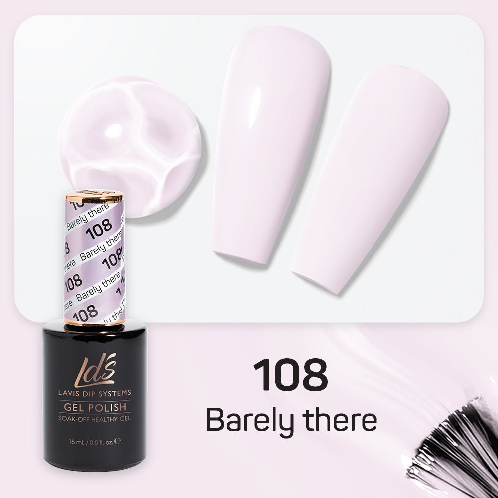 LDS Gel Nail Polish Duo - 108 Barely There - DTK Nail Supply