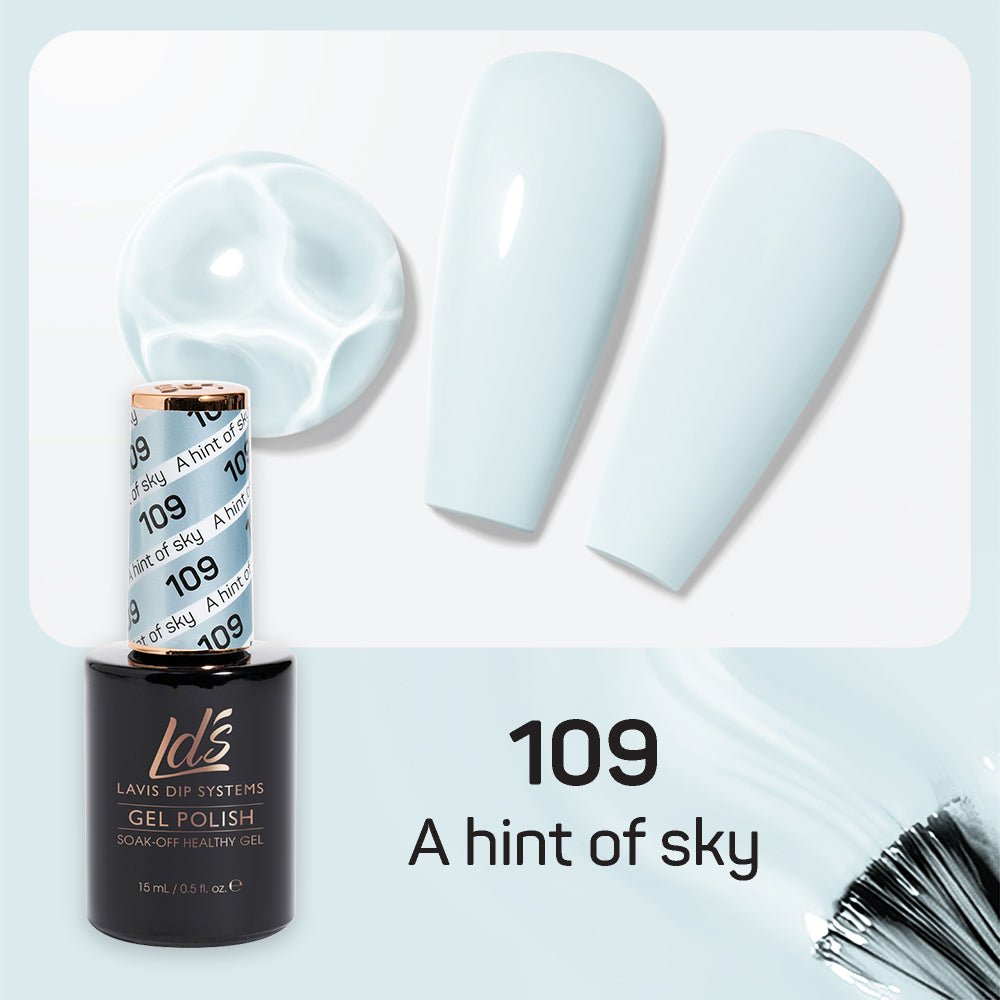 LDS Gel Nail Polish Duo - 109 A Hint Of Sky - DTK Nail Supply