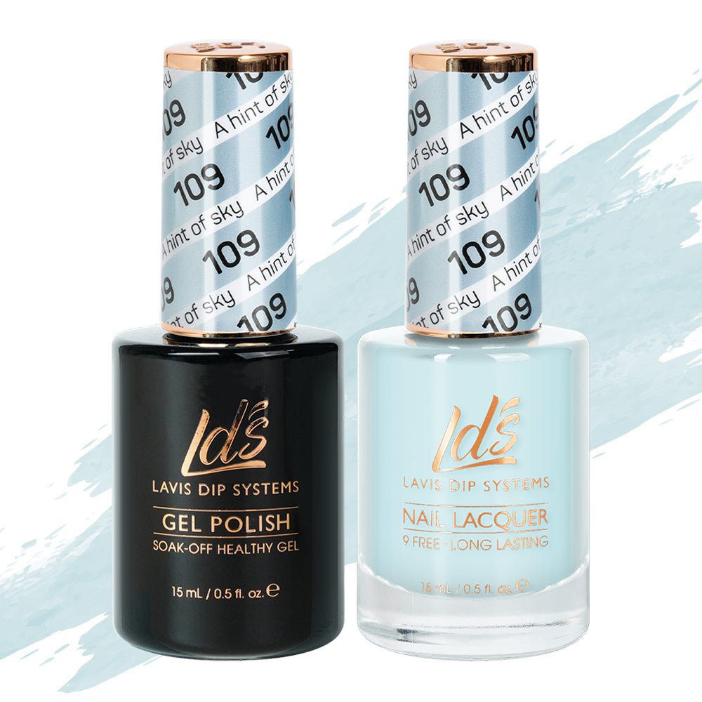 LDS Gel Nail Polish Duo - 109 A Hint Of Sky - DTK Nail Supply